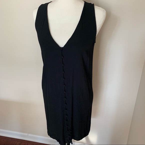 Madewell Black Button Front Dress - Picture 7 of 12